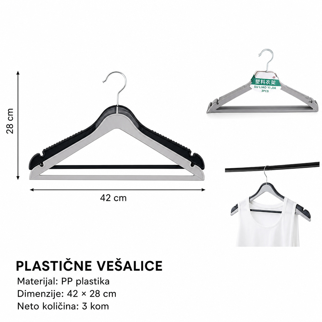 KMT Uzorak drveta plastični vešalica 5403017