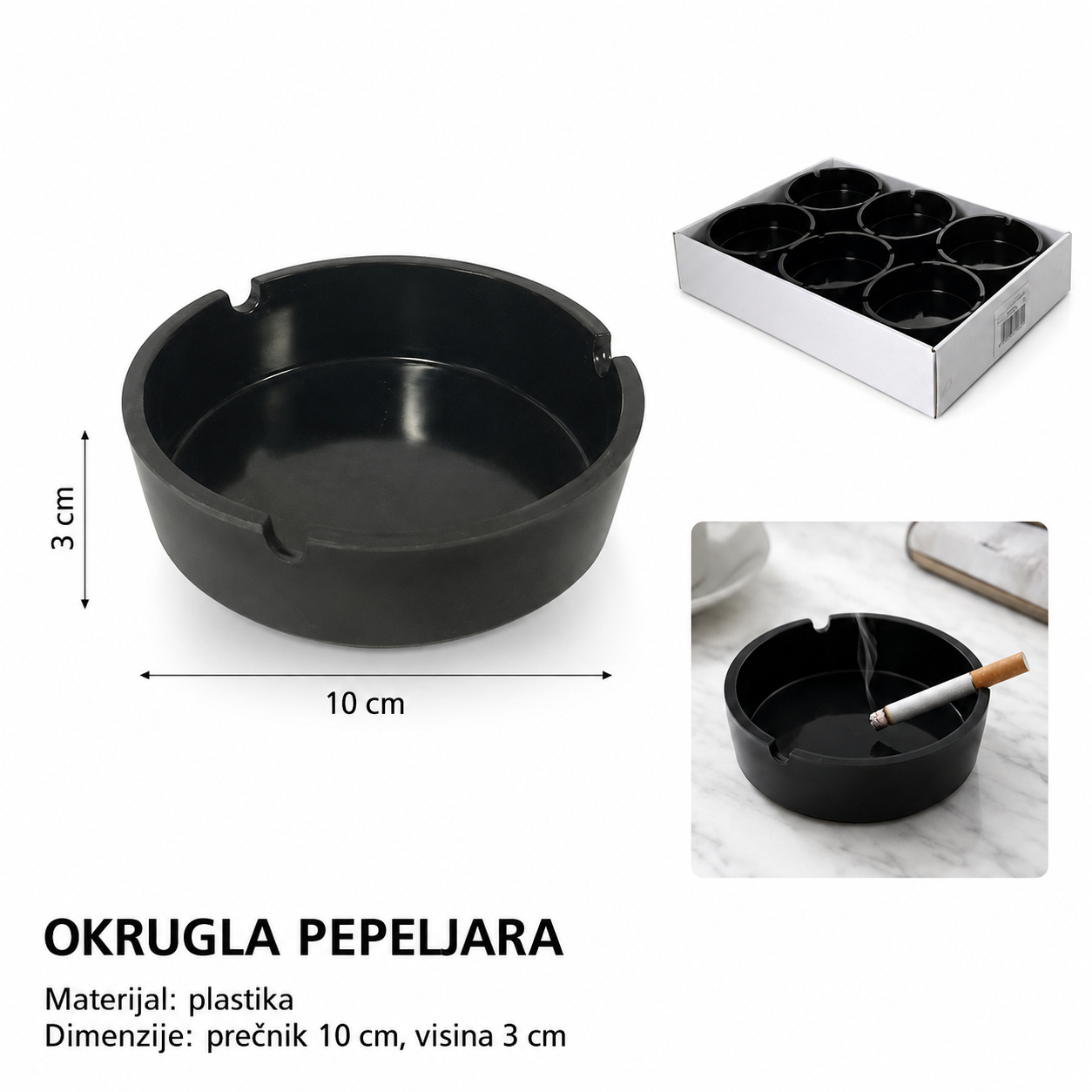 KMT Automobilska pepeljara crni 5403083