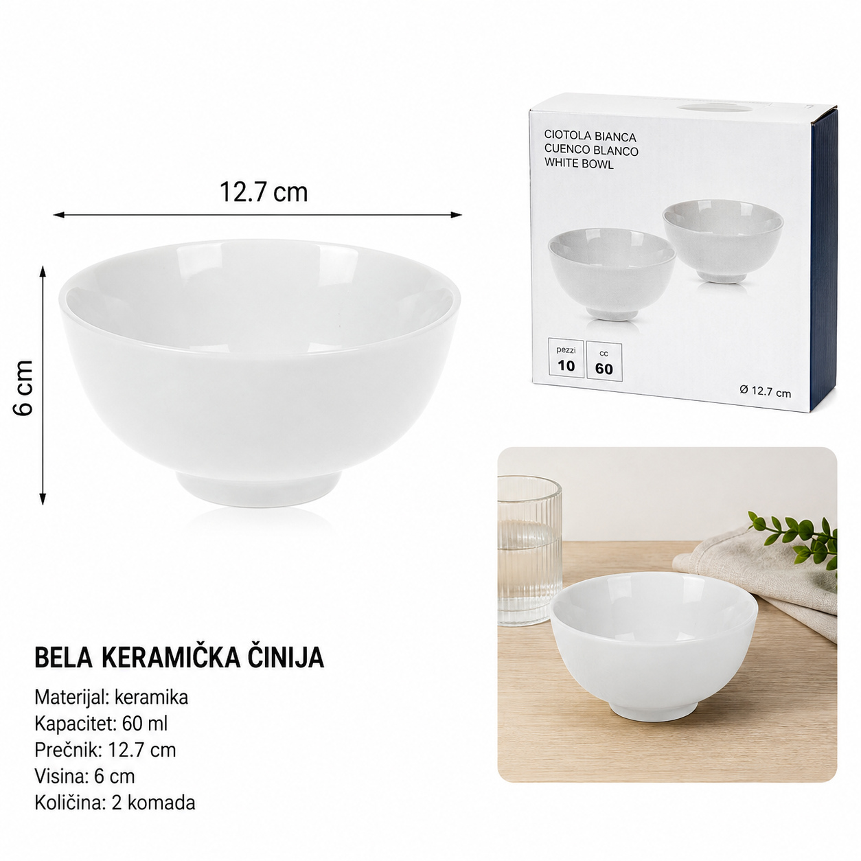 KMT Činija beli dno 5403363