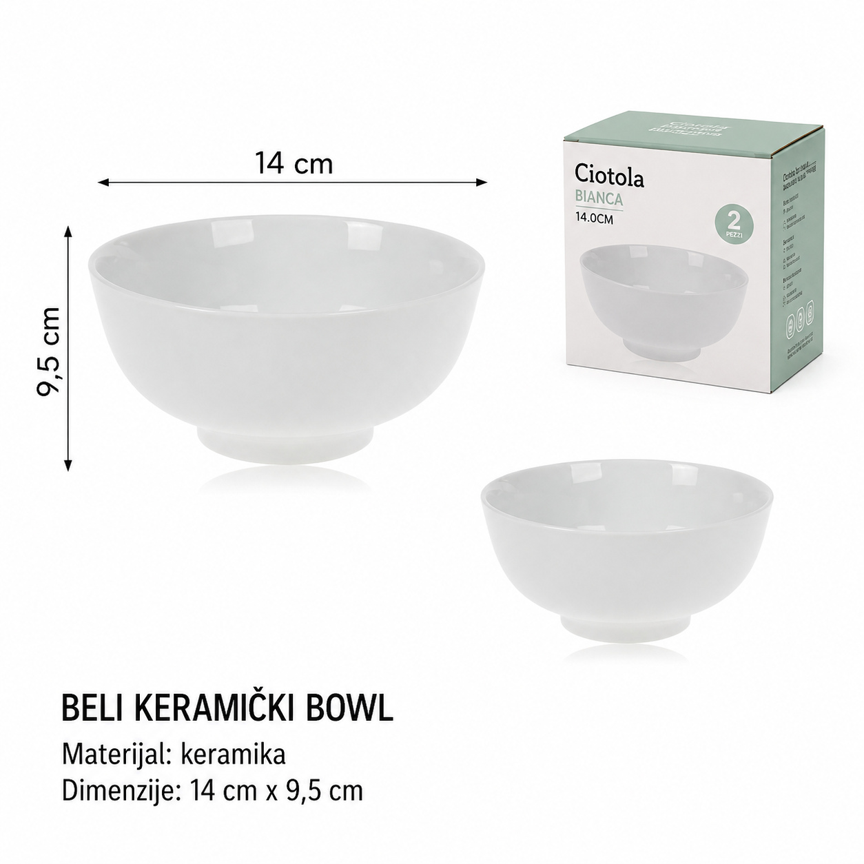 KMT Činija beli dno 5403364