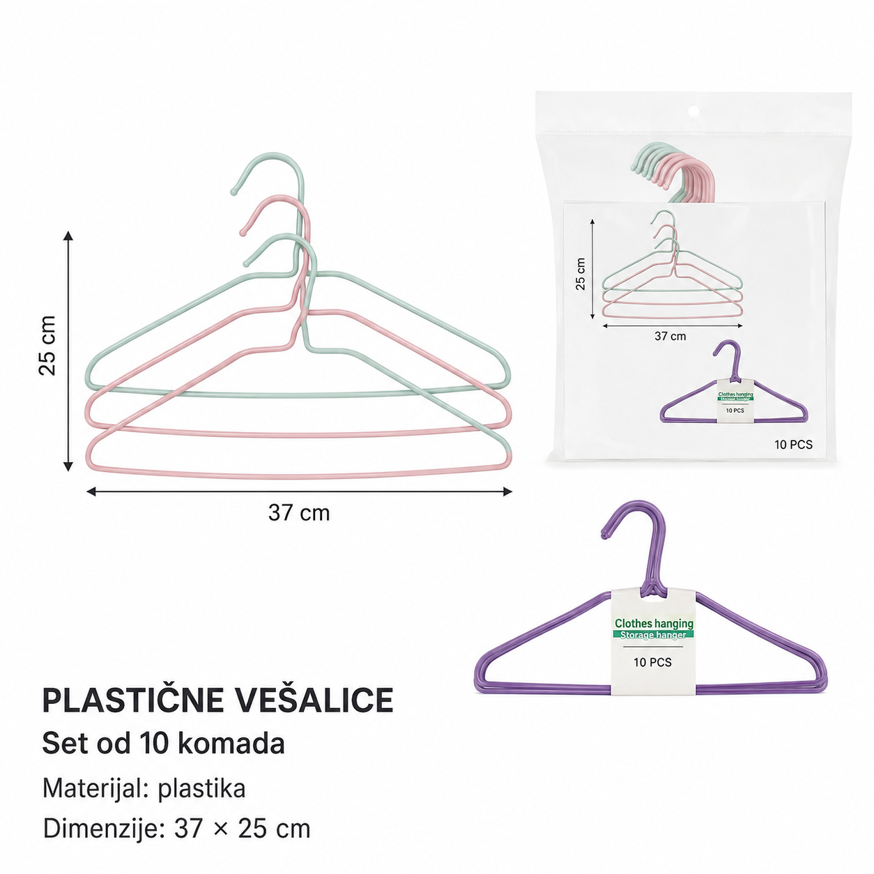 KMT Plastificirani pahulja mali vešalica 5403473