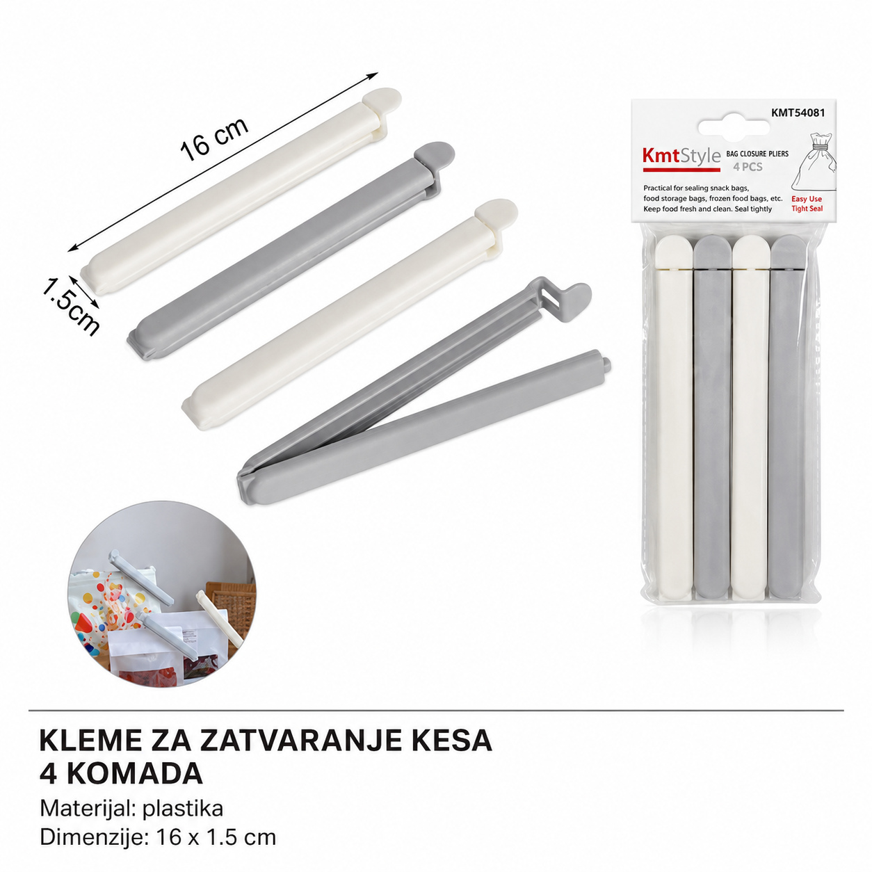 KMT Velika klipse za zatvaranje kesa 5403481