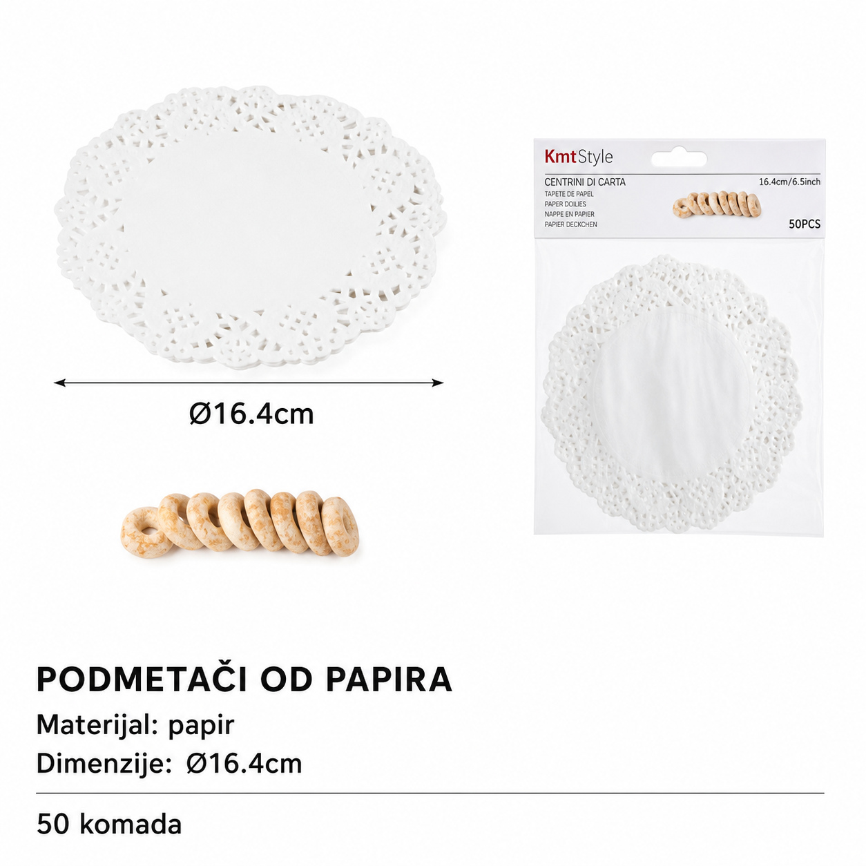 KMT Beli ukrasna traka dno papirna 5403532