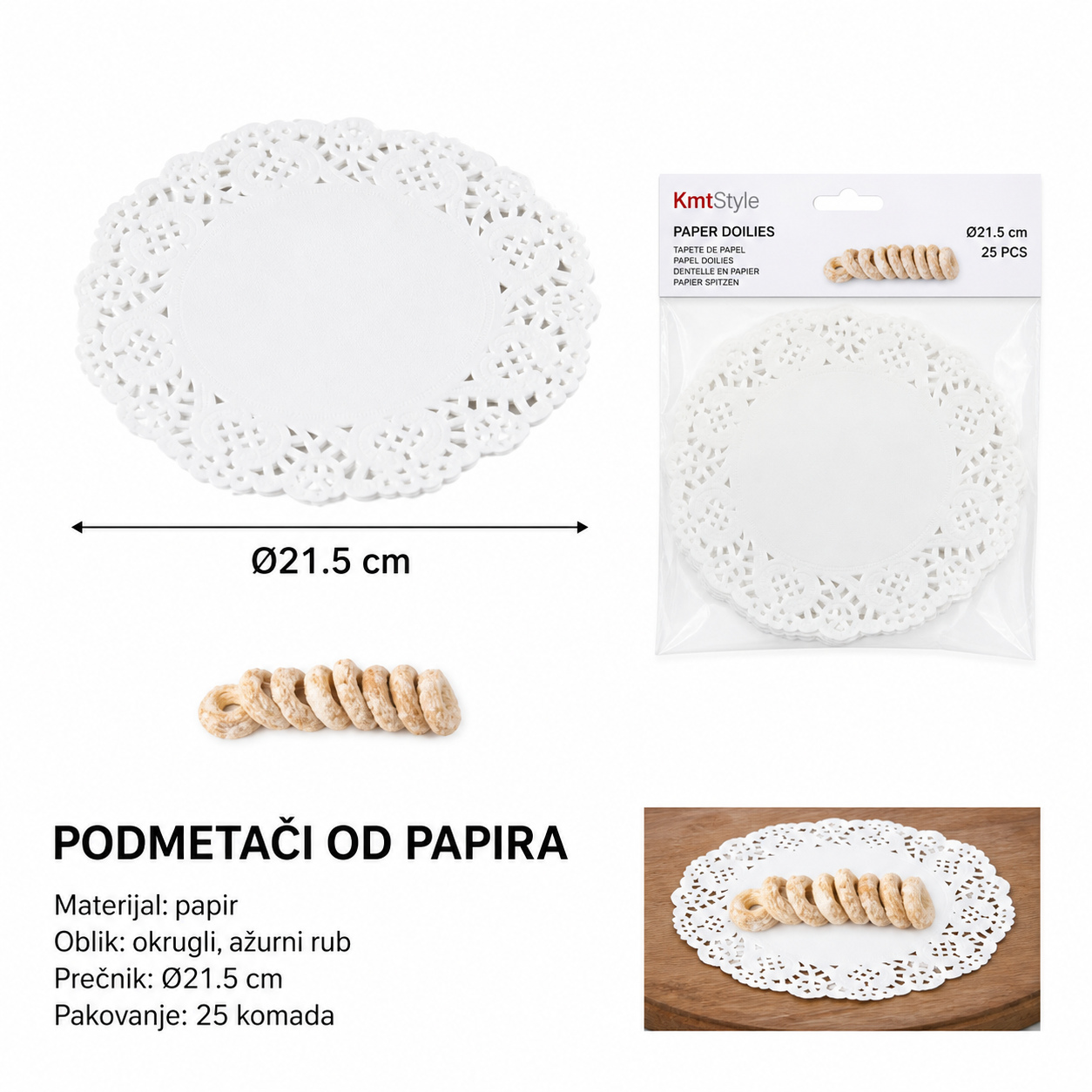 KMT Beli ukrasna traka dno papirna 5403534