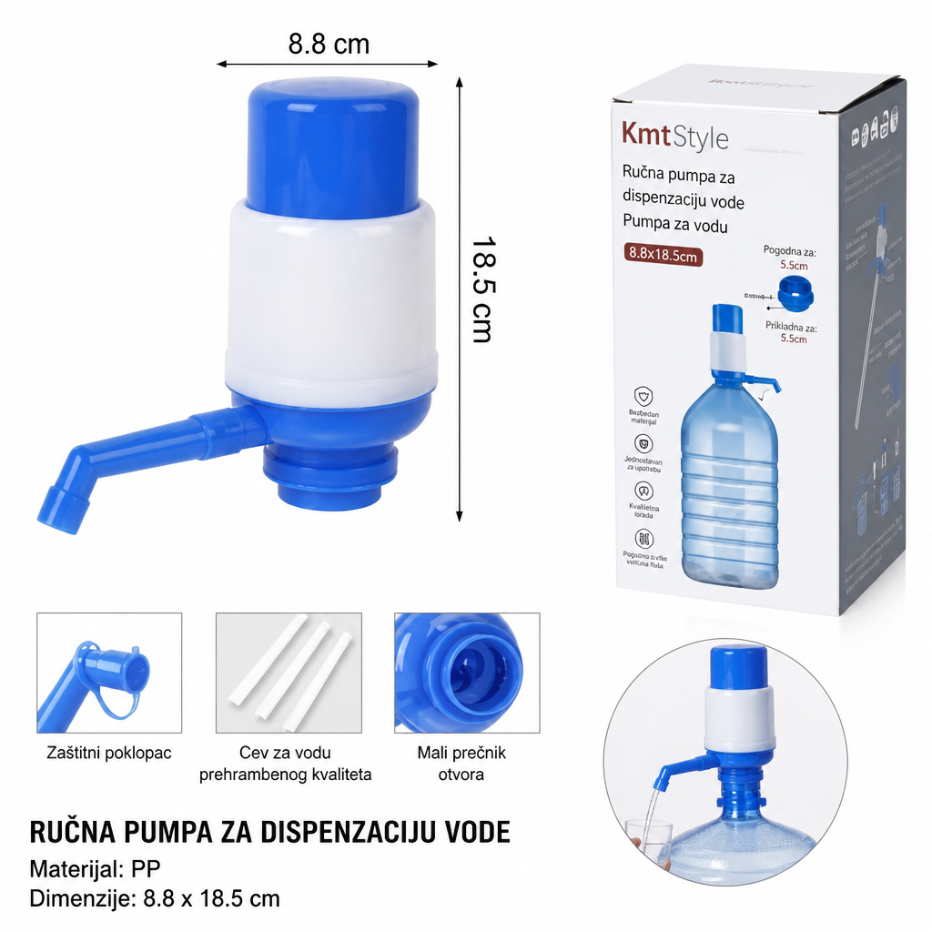 KMT Ručni ventilator na pritisak električna pumpa za vodu 5403615