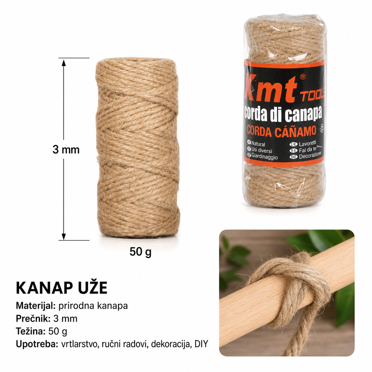 KMT Uže od jute 5403776