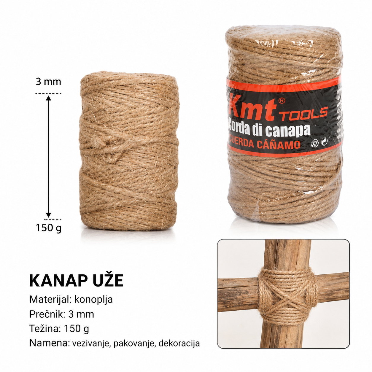 KMT Uže od jute 5403778