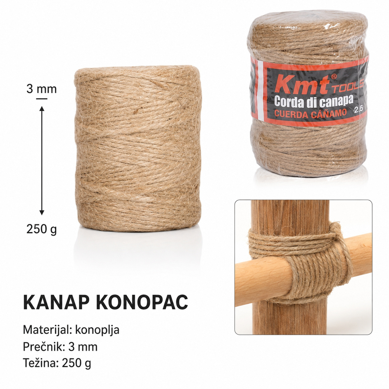 KMT Uže od jute 5403780