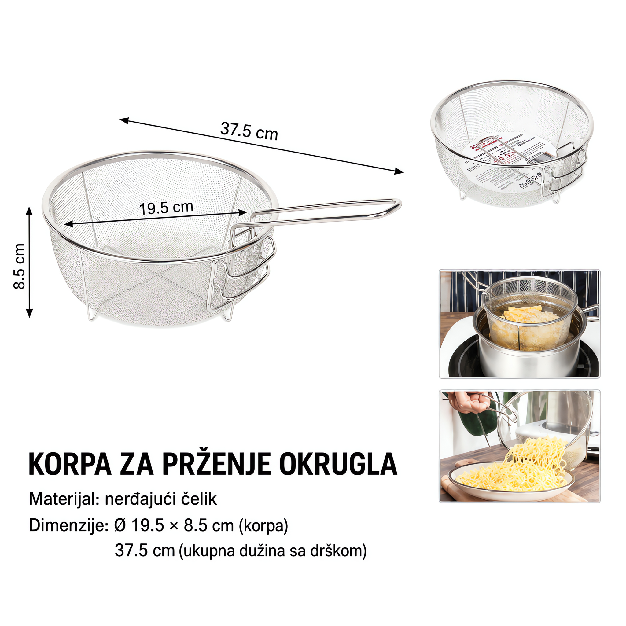 KMT Okrugla korpa za prženje 5403885-A