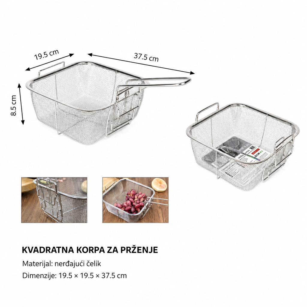 KMT Četvrtasta korpa za prženje 5403887