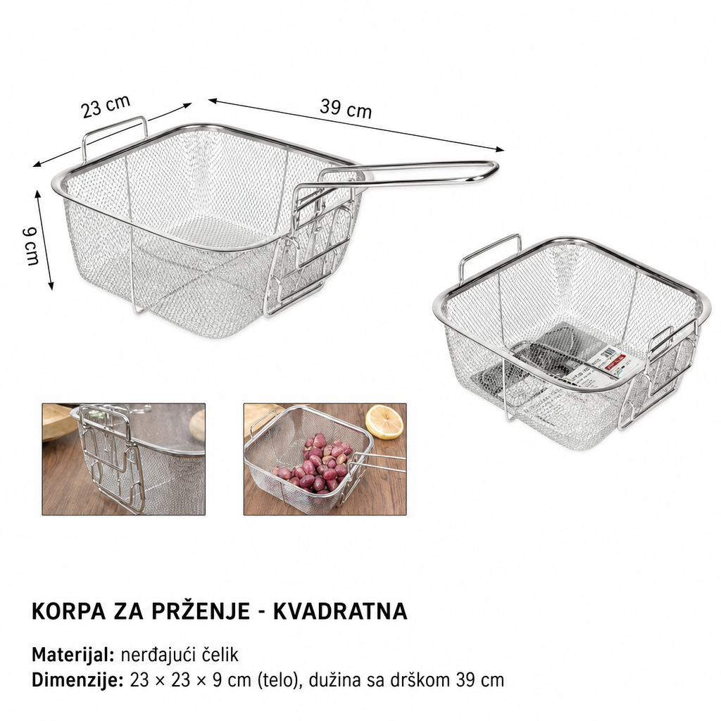 KMT Četvrtasta korpa za prženje 5403888