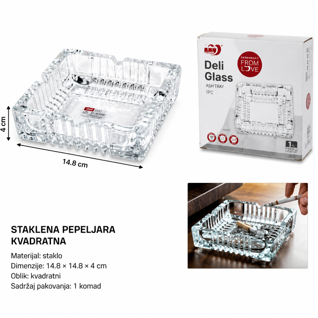 KMT Staklena pepeljara 5404189