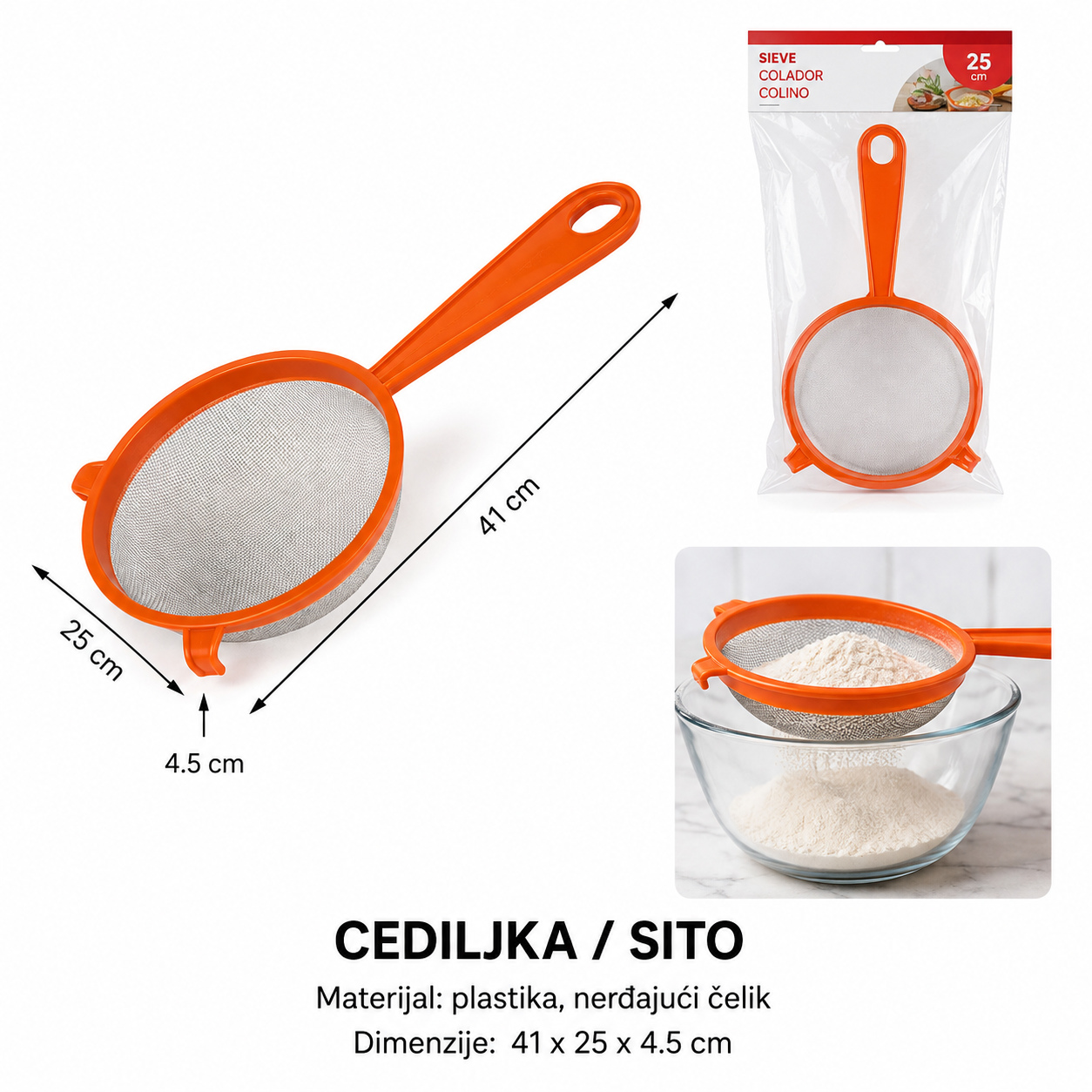 KMT Aluminijumska sa drškom cediljka drveni šipka mreža za 5406680