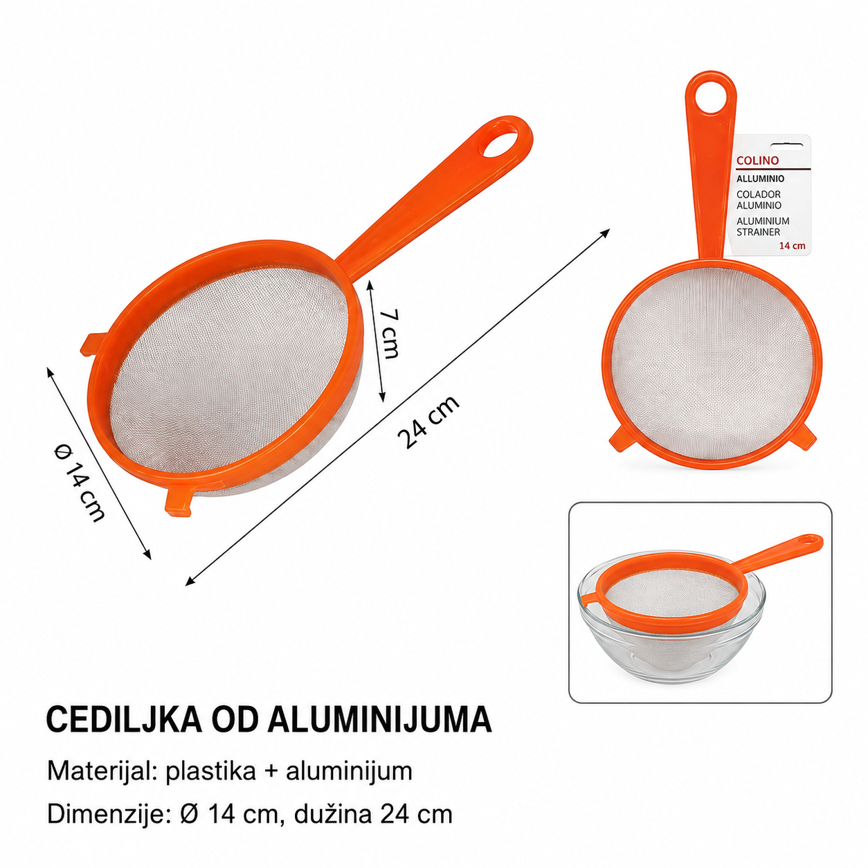 KMT Aluminijumska sa drškom cediljka drveni šipka mreža za 5406681