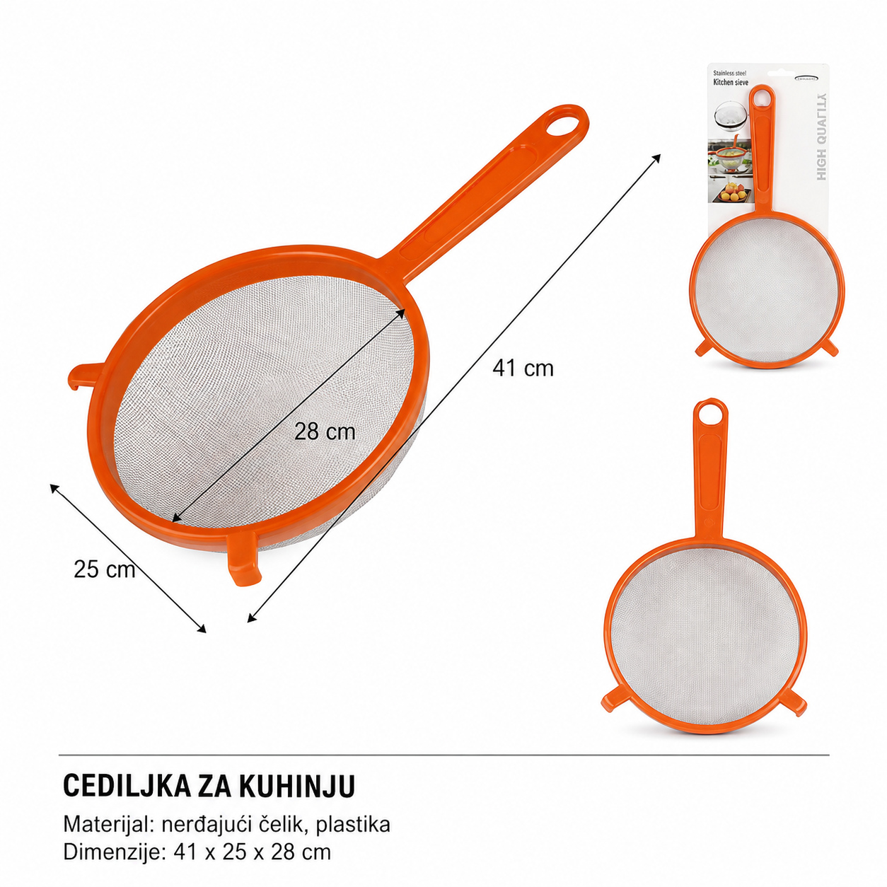 KMT Aluminijumska sa drškom cediljka drveni šipka mreža za 5406683