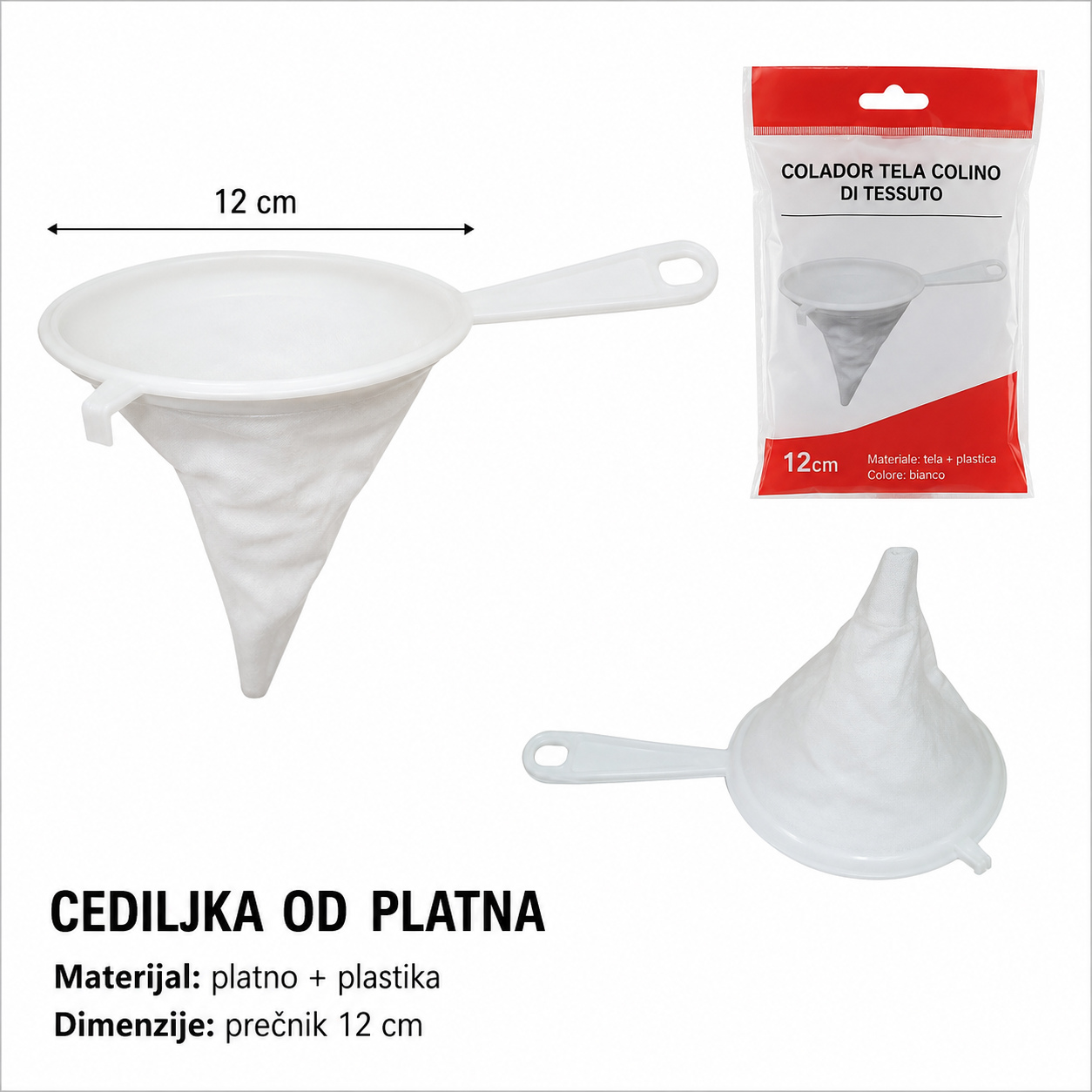 KMT Plastični sa drškom cediljka drveni šipka mreža za 5406686