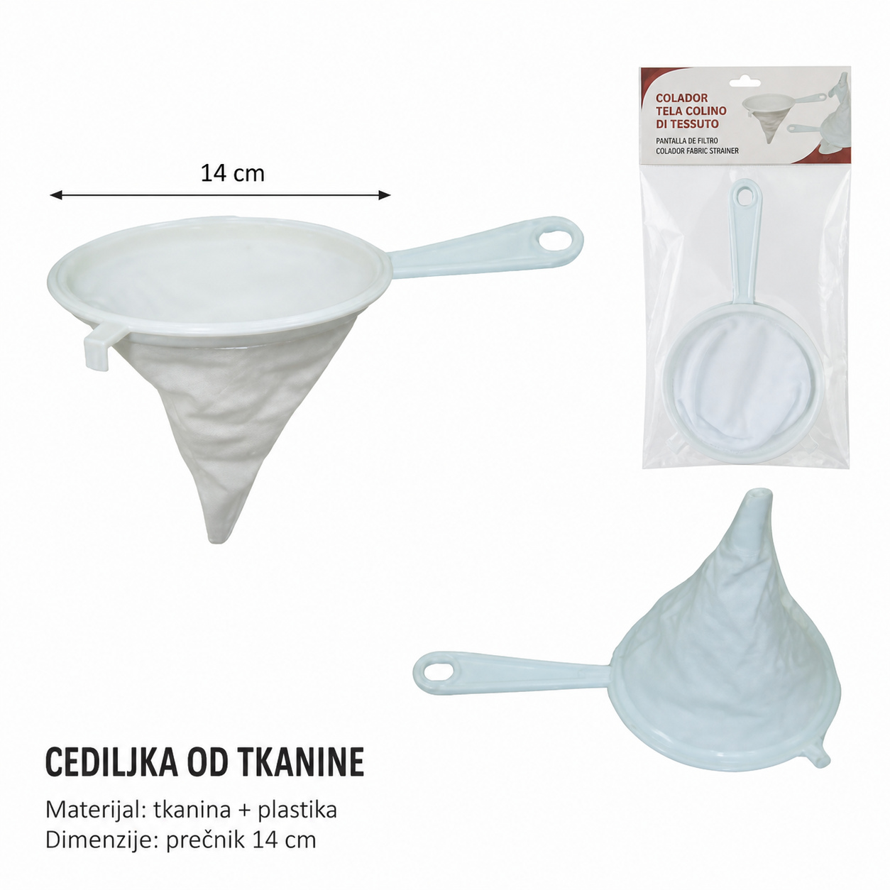 KMT Plastični sa drškom cediljka drveni šipka mreža za 5406687
