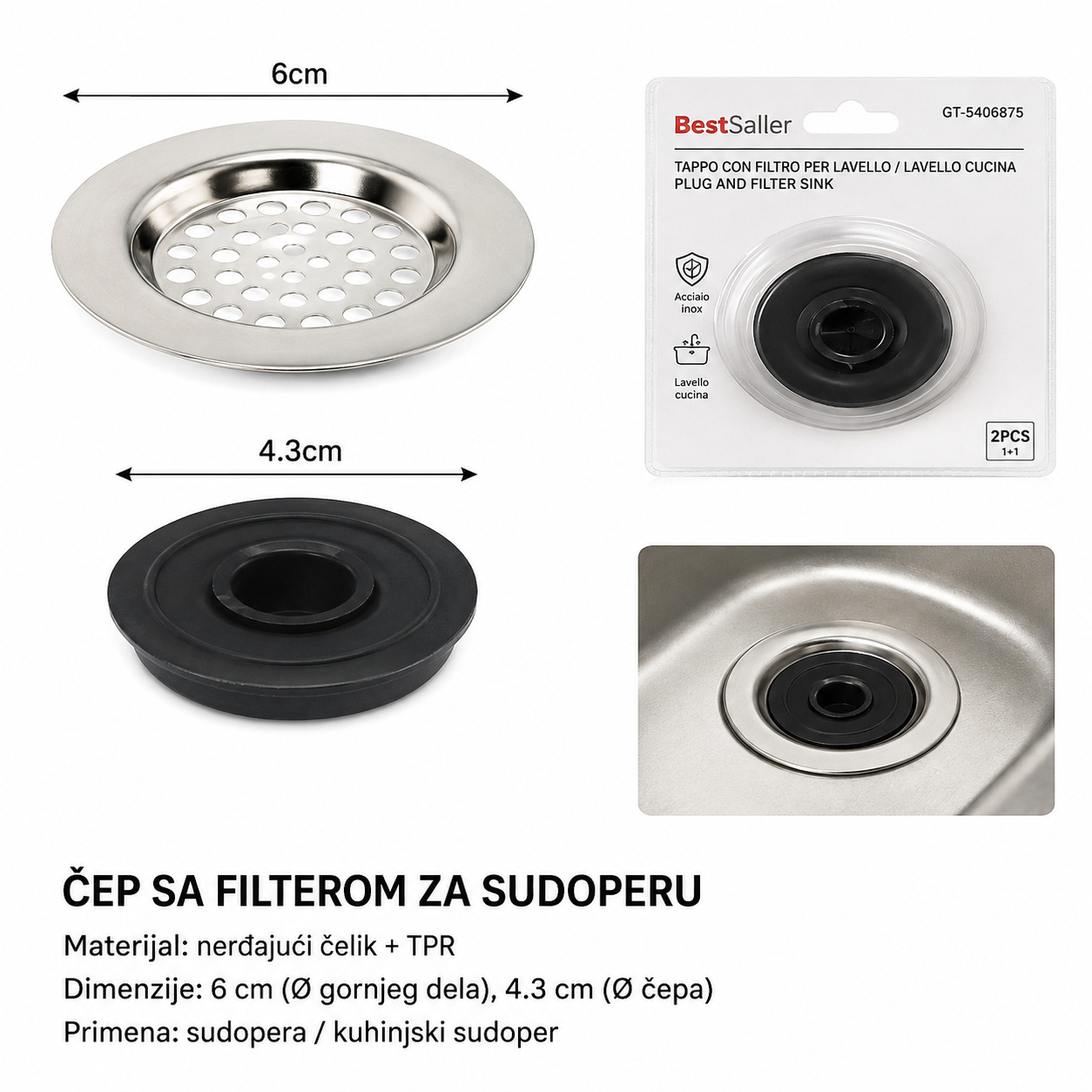 KMT Mali cediljka za sudoperu + 5406875