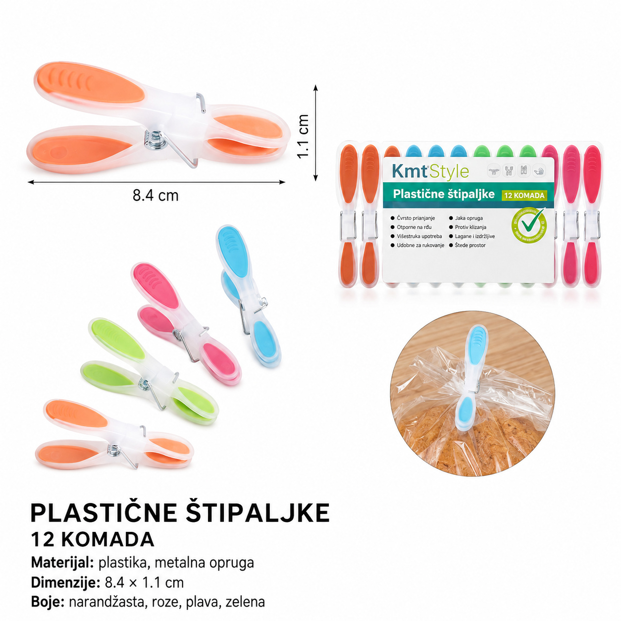 KMT Providna plastični štipaljke za veš 5406984