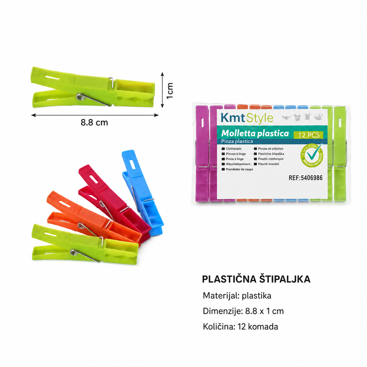 KMT Plastični štipaljke za veš 5406986