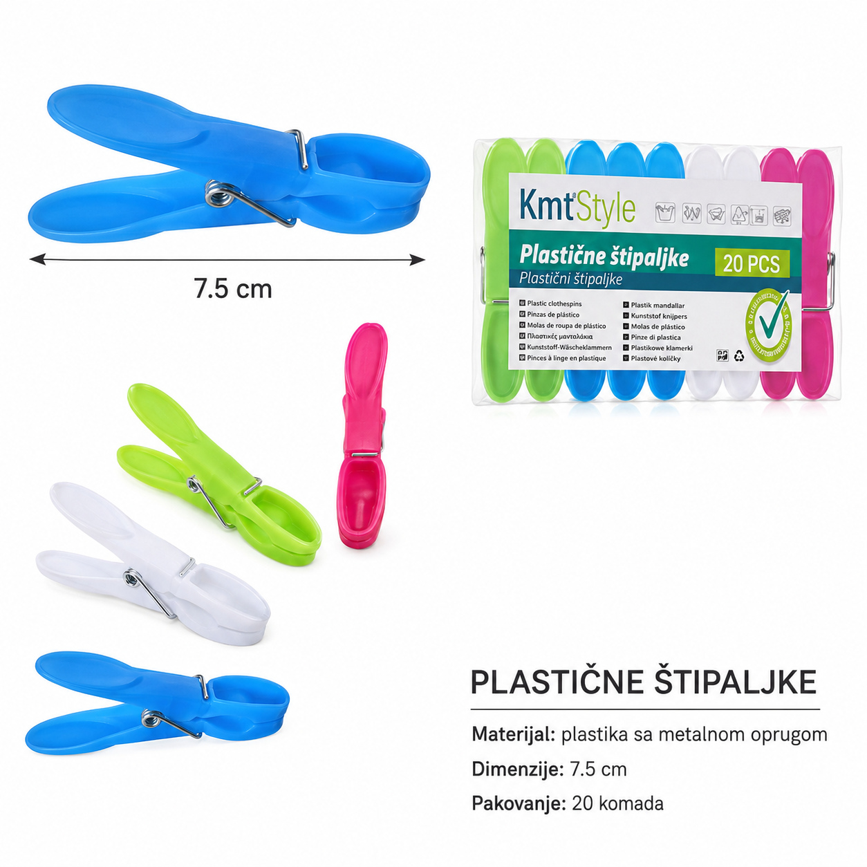 KMT Plastični štipaljke za veš 5406987
