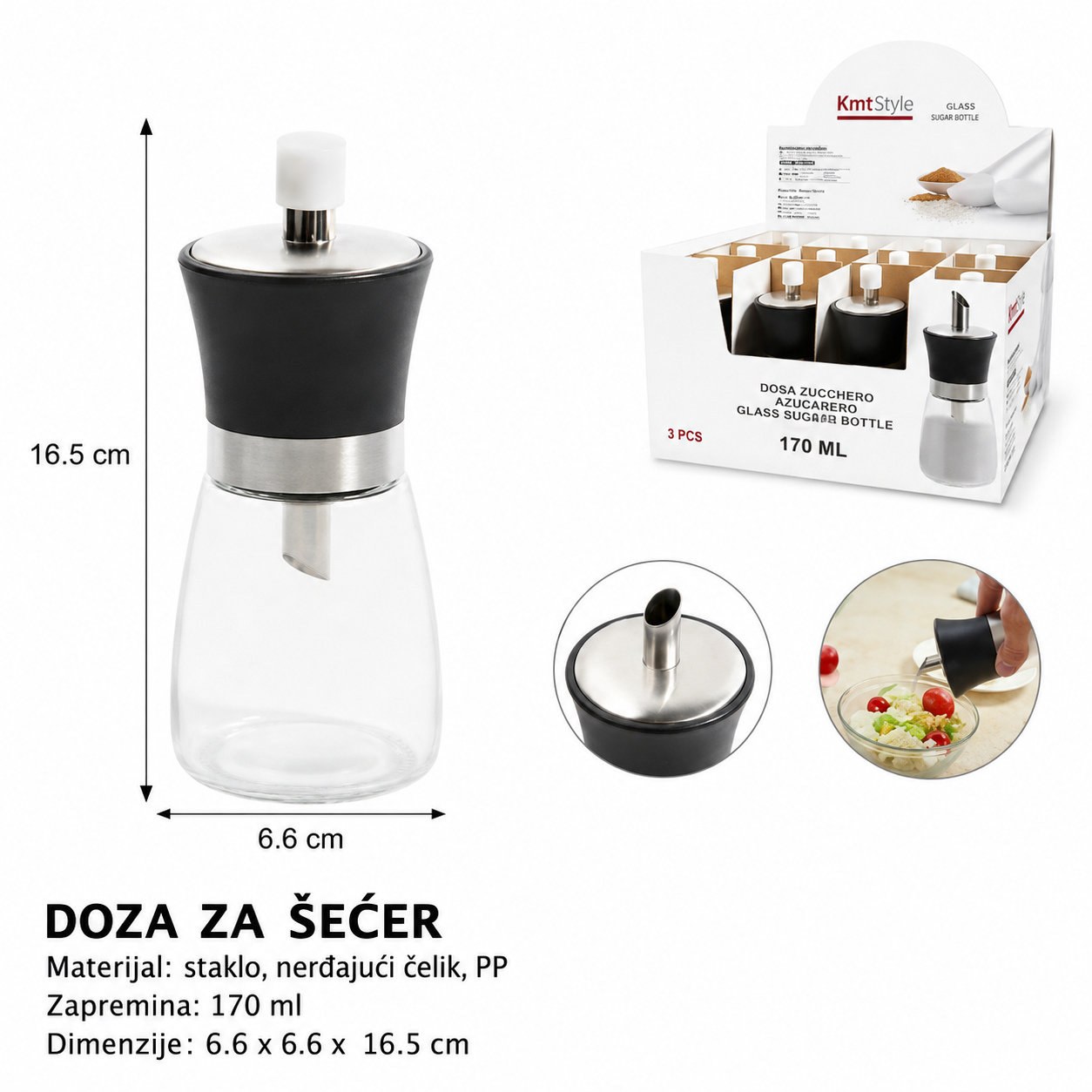 KMT Staklena božićna boca 5412045