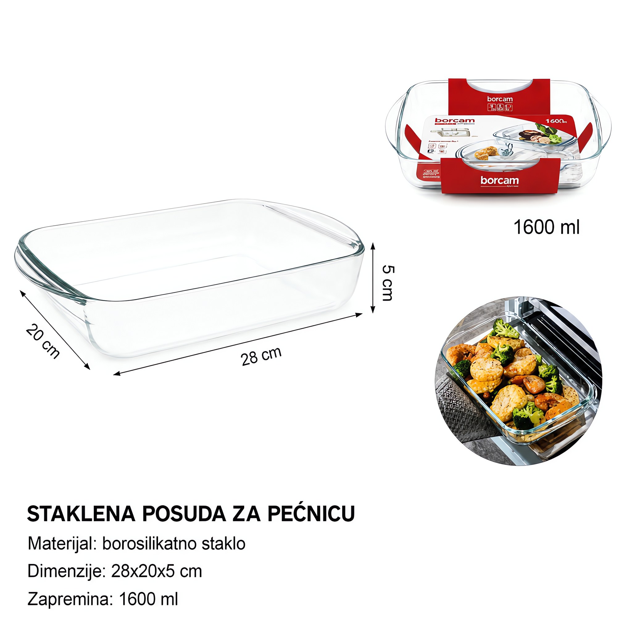 KMT Pravougaoni staklena pleh za pečenje 5412104