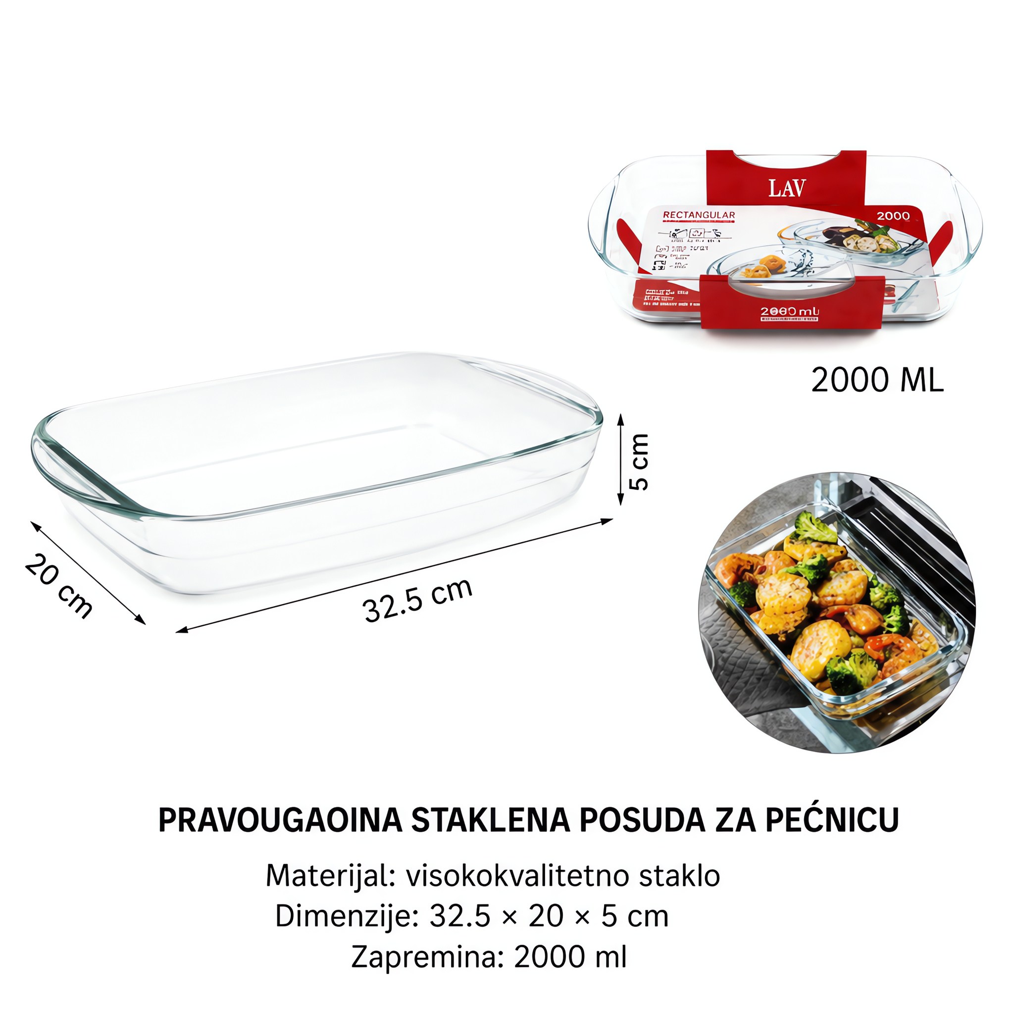 KMT Pravougaoni staklena pleh za pečenje 5412105