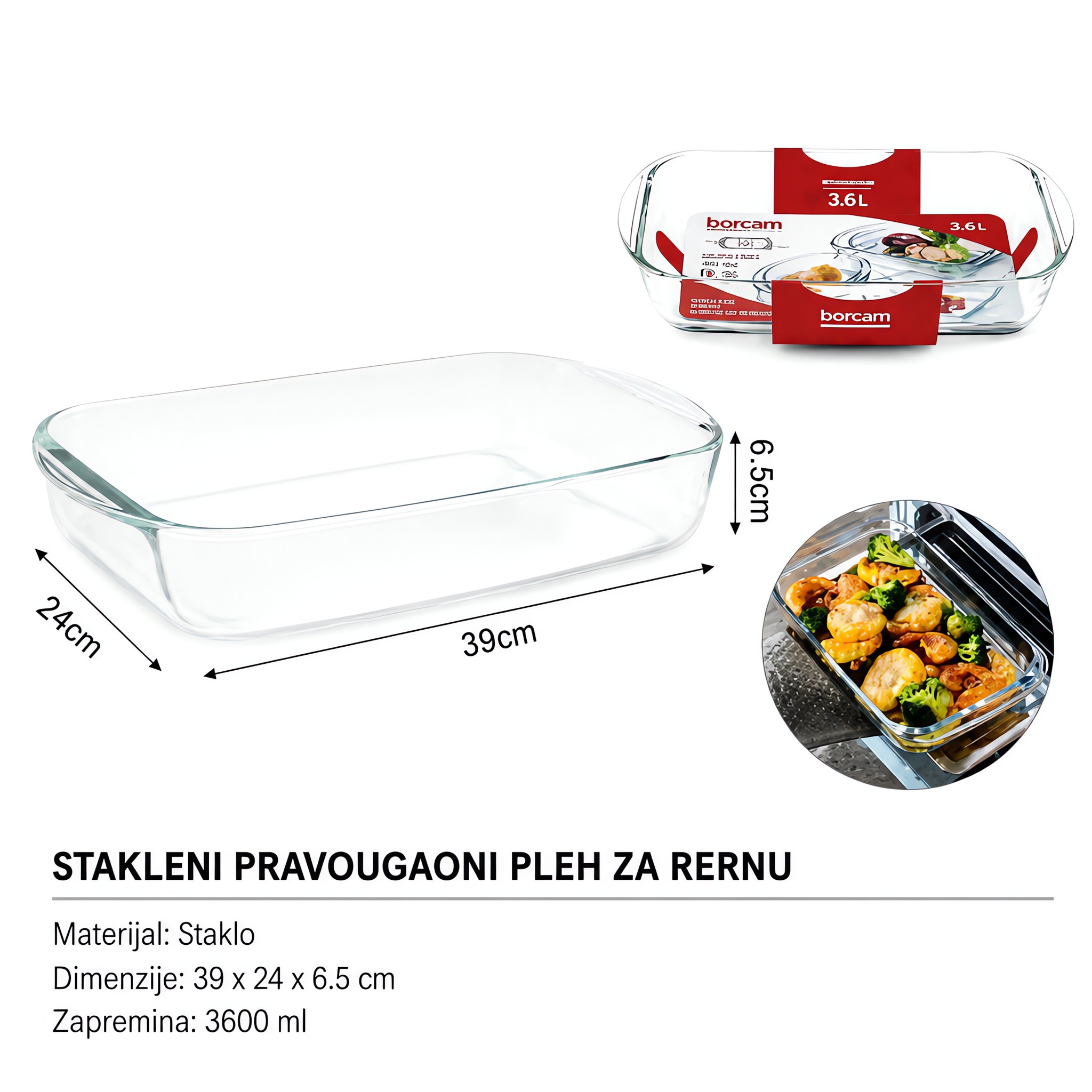 KMT Pravougaoni staklena pleh za pečenje 5412107