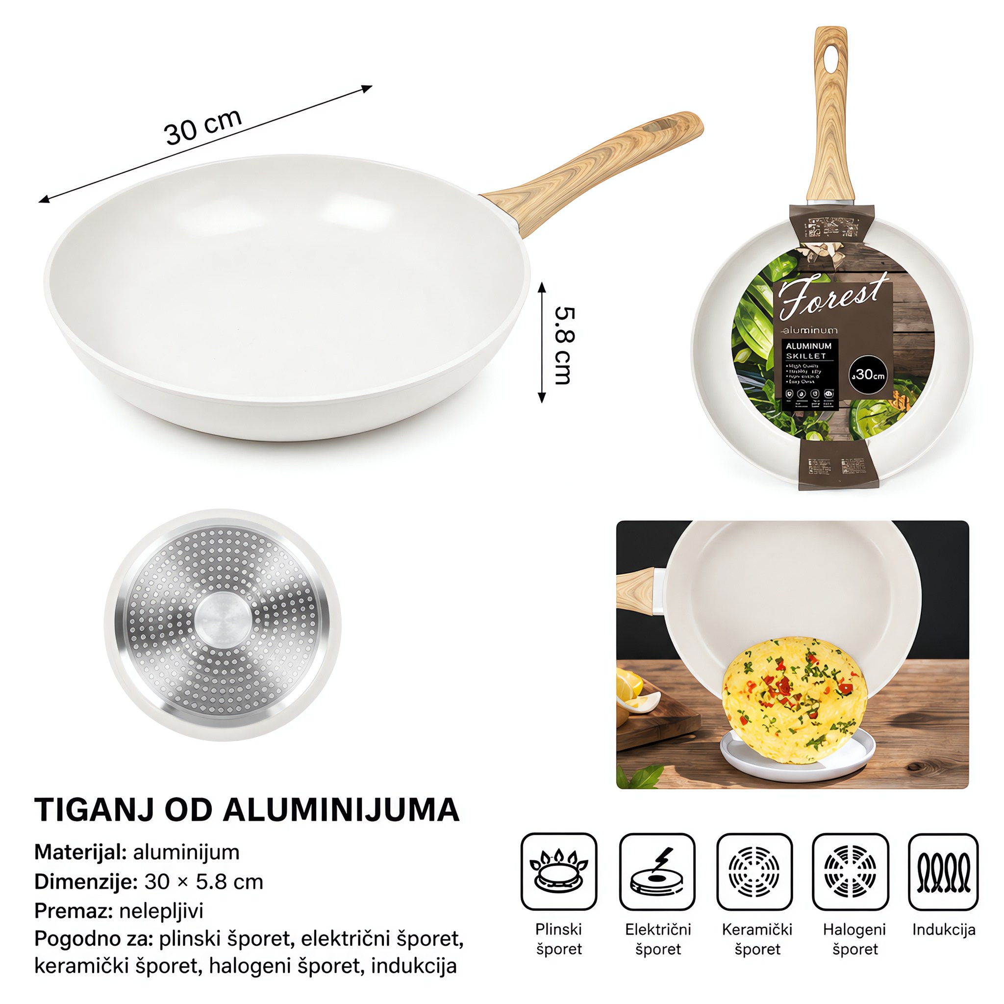 KMT Aluminijumska šerpa bela 5412155