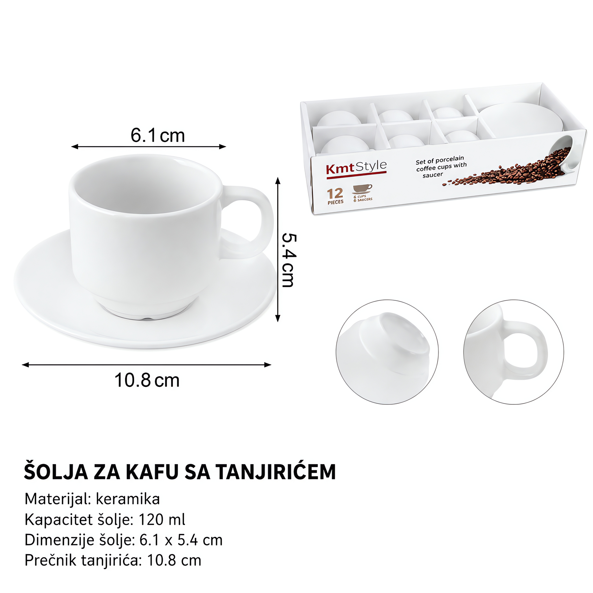 KMT Šolja za kafu set keramička 5503361
