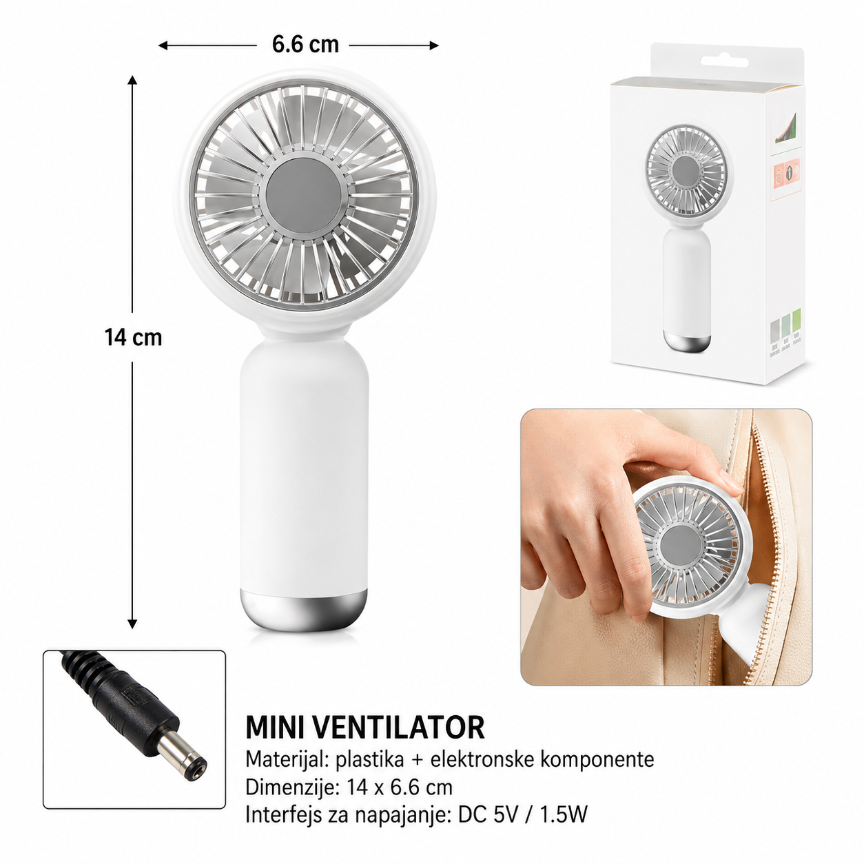 KMT Polarno predivo okrugla glava ručni ventilator 600765