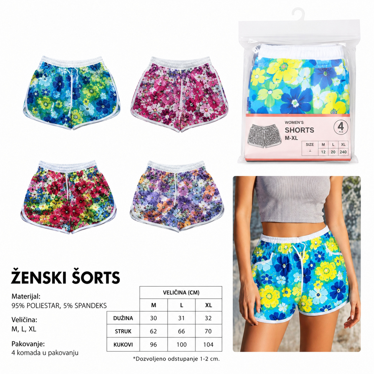 KMT Ženska za plažu pantalone mali 602855