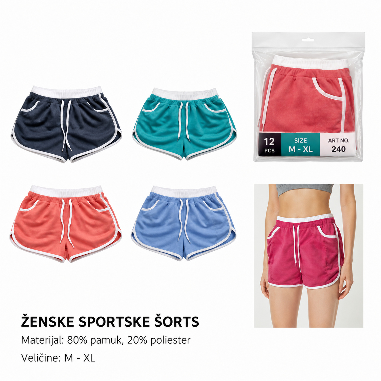 KMT Ženska za plažu pantalone jednobojna 602858