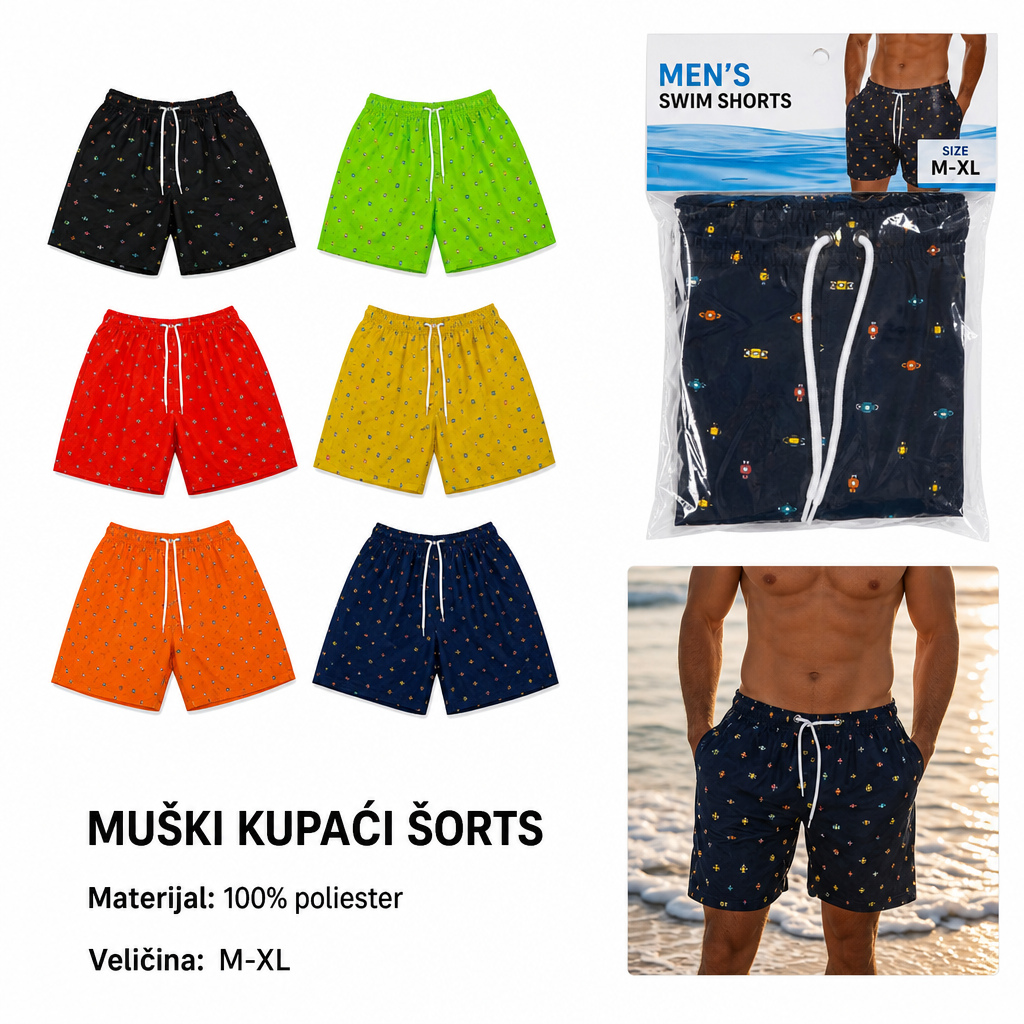 KMT Muška za plažu pantalone mali drvo štampani dezen 602874