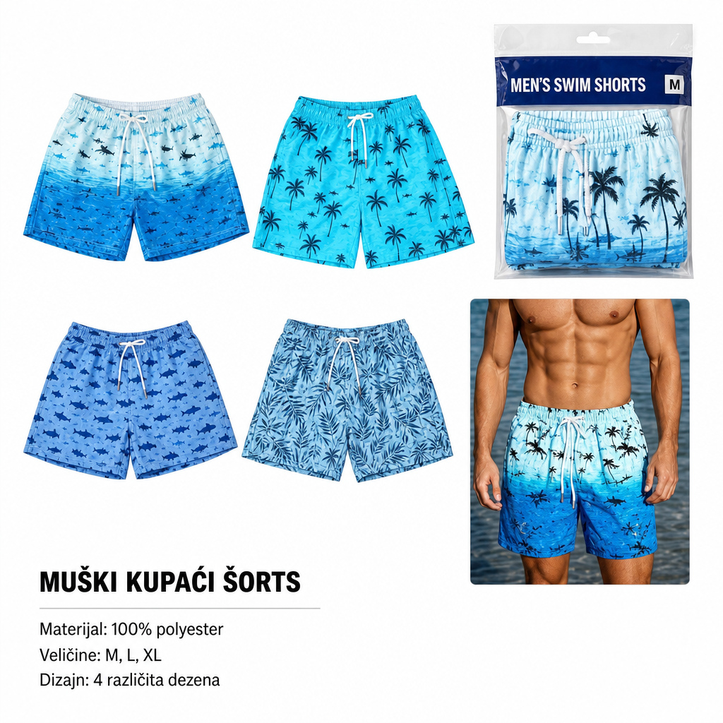 KMT Muška za plažu pantalone plava serija torba za plažu 602876
