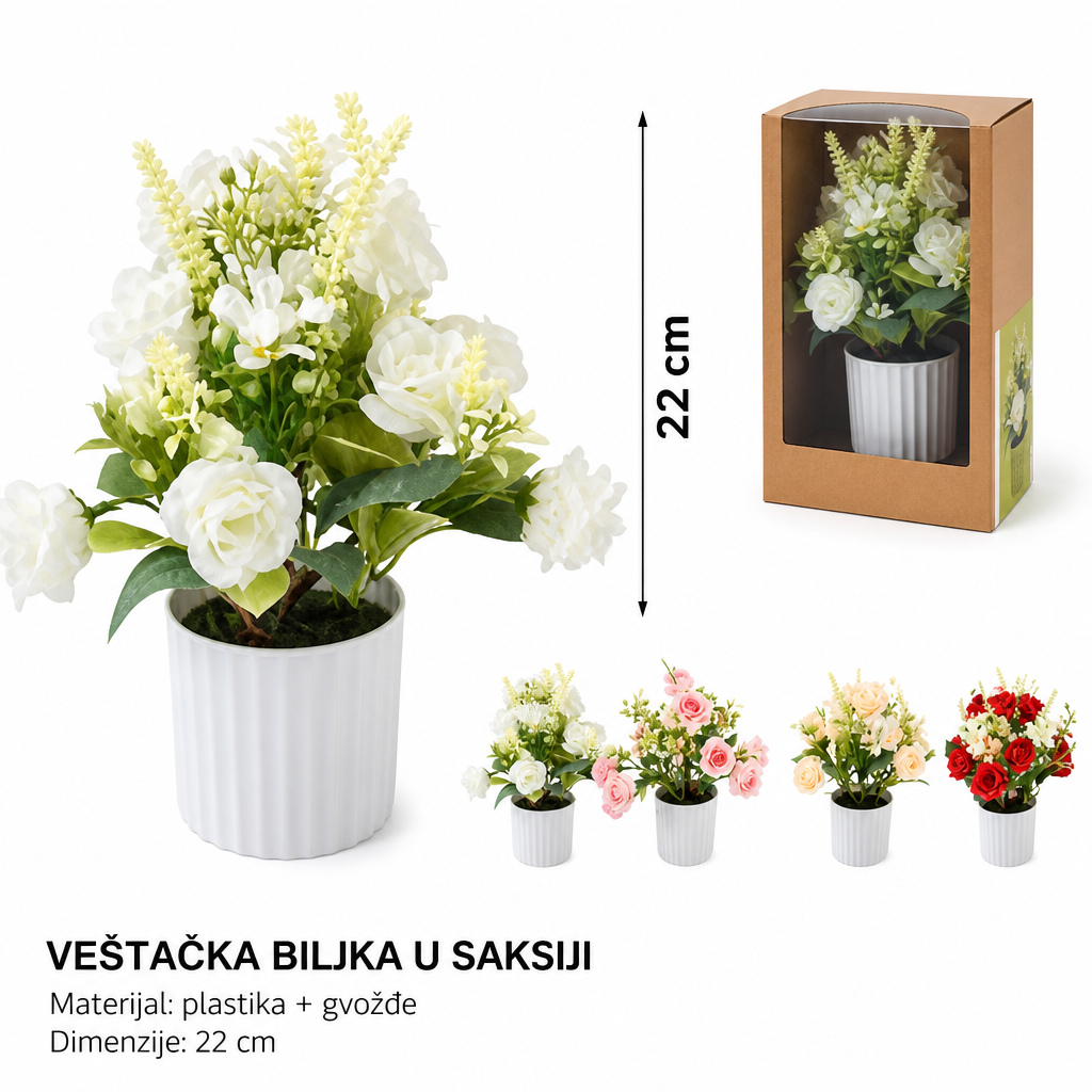 KMT Biljka u saksiji mali ruža 701420