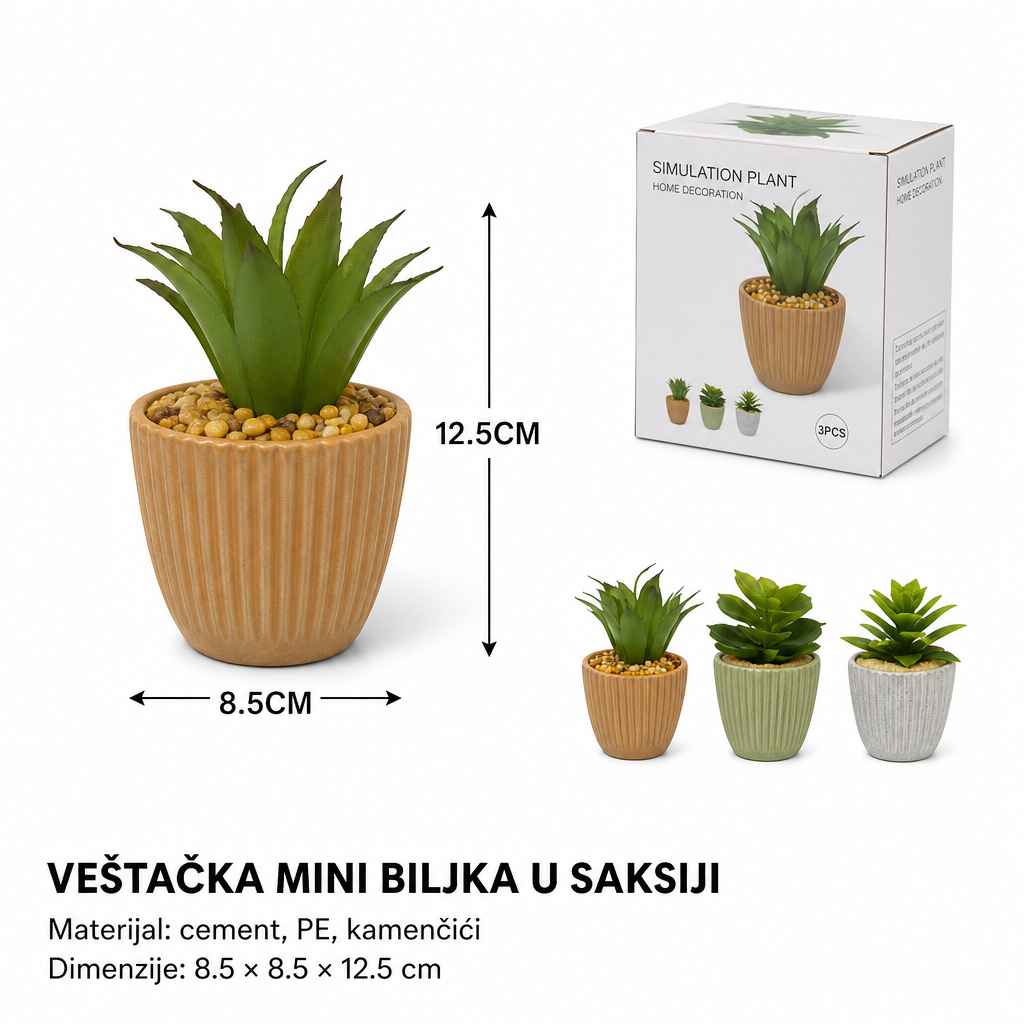 KMT Mala saksija sa sukulentom 702326
