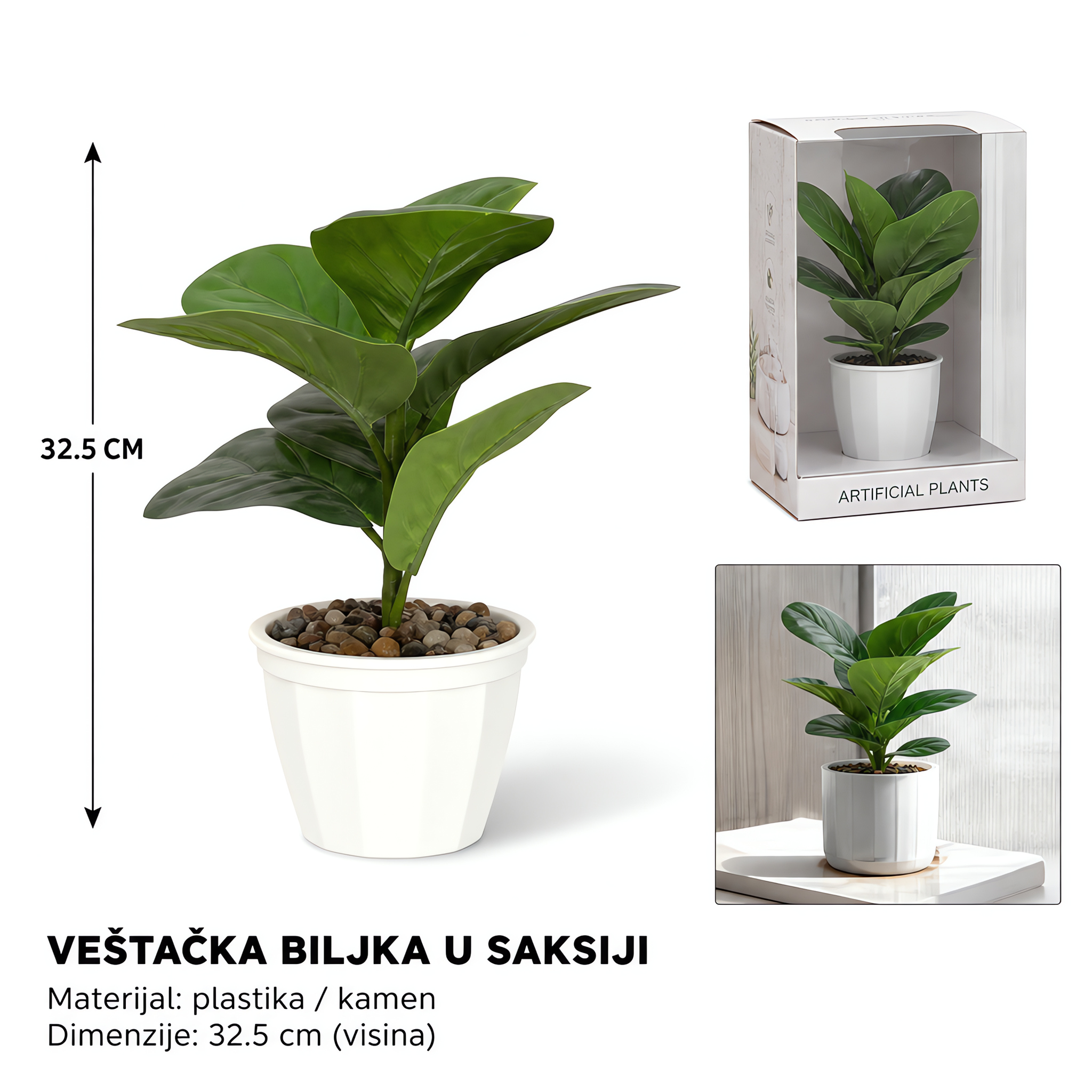 KMT Zavesa sa veštačkim lišćem posuda 702383