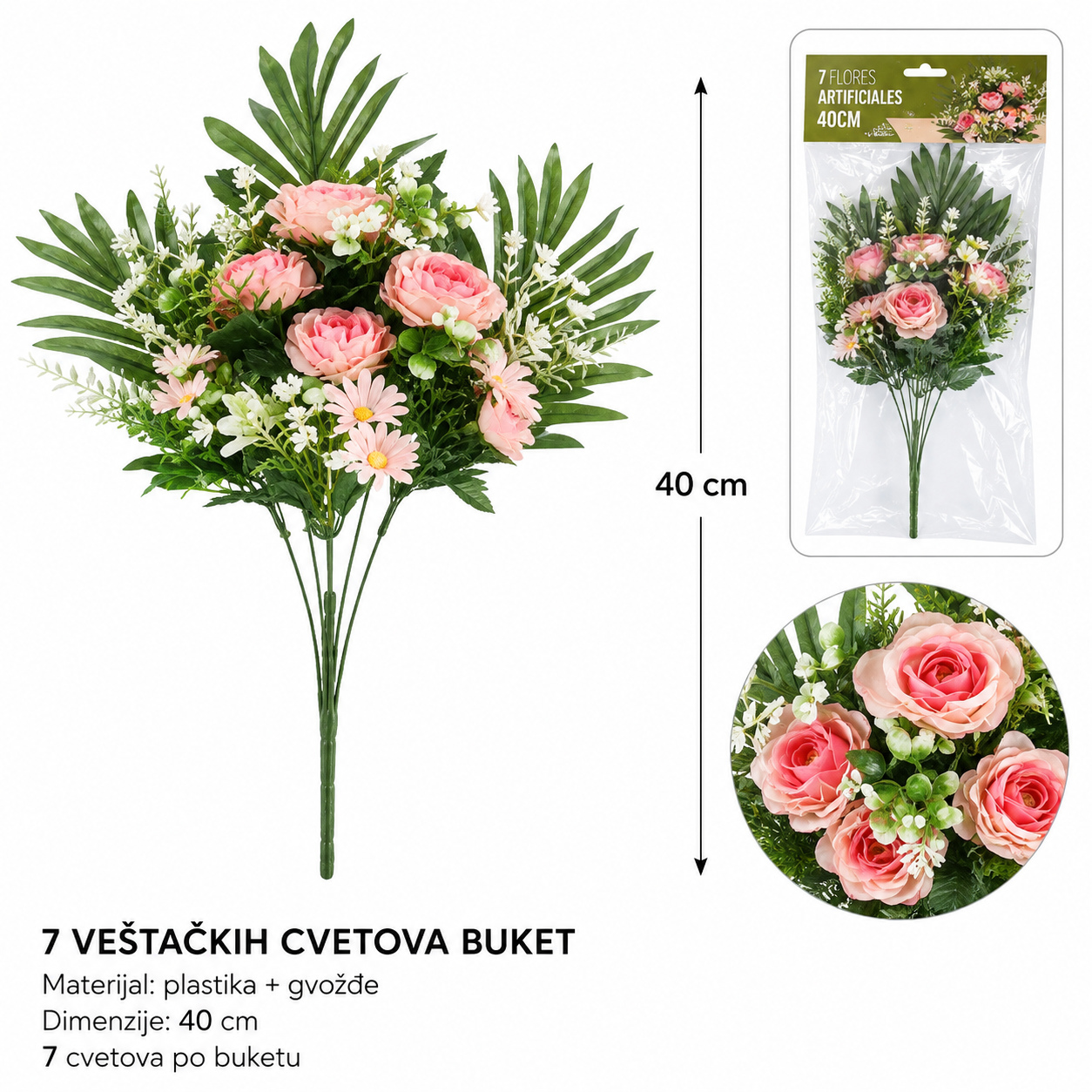 KMT 7 drveni otvora ručka za čaj roze 710225