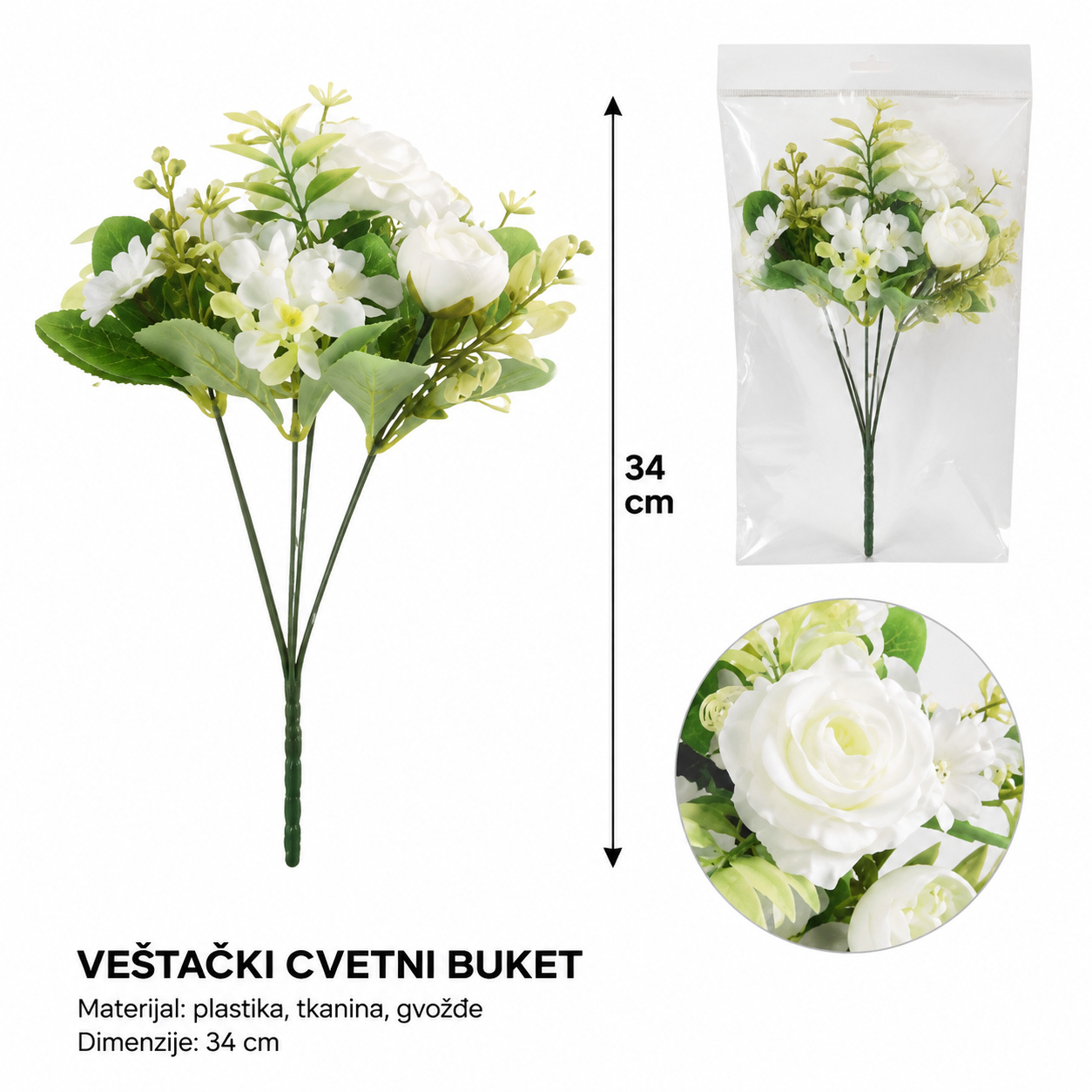 KMT 7 viljuška za čaj bela 710514