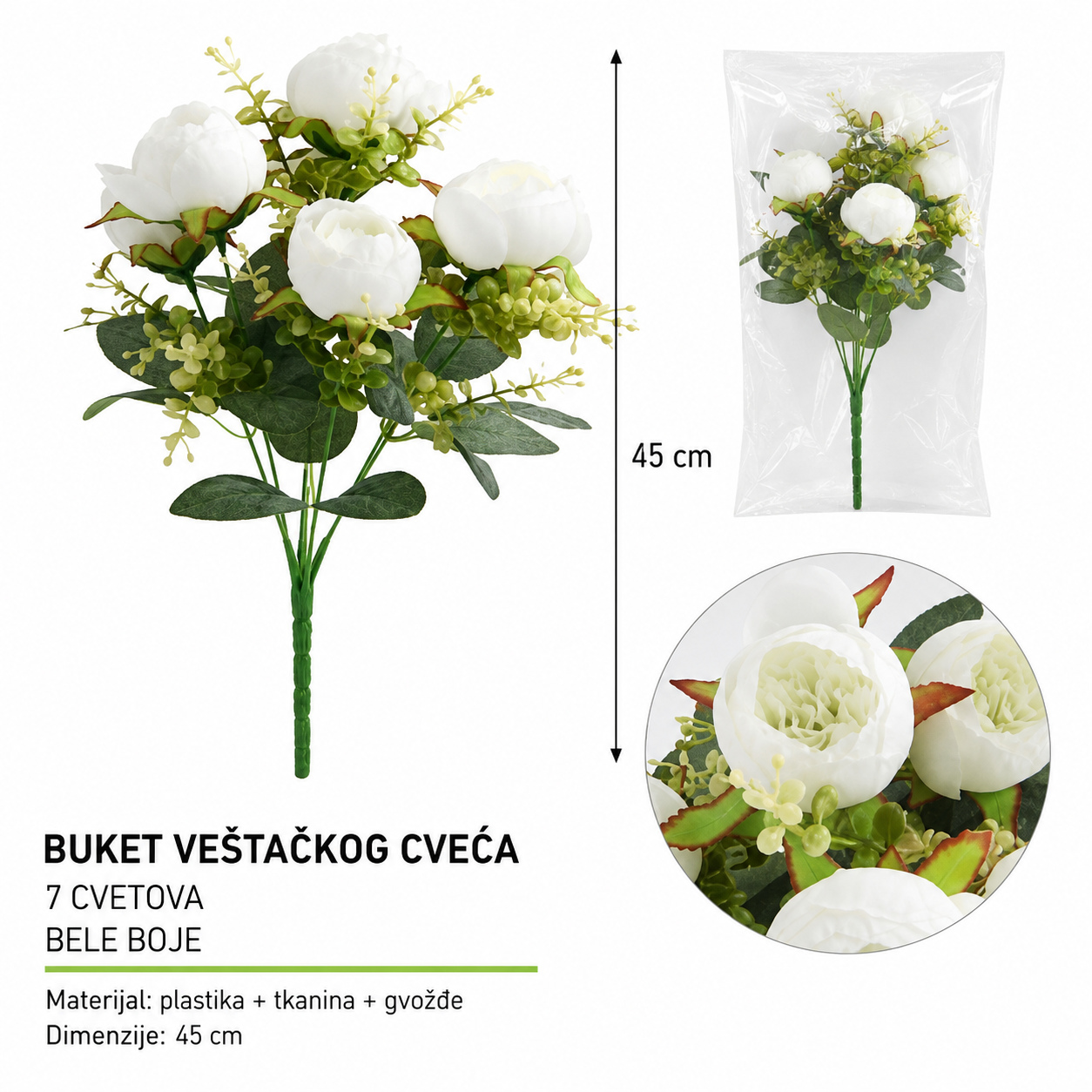 KMT Komada mala veštačka saksijska za bela 710527