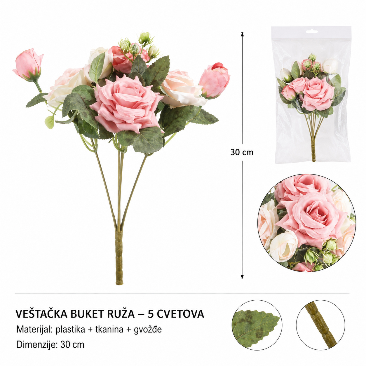 KMT 2025 ukras za kosu deda mraz roze 710664
