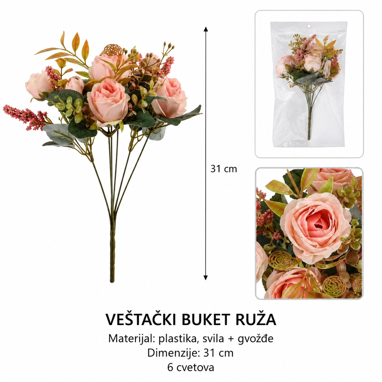KMT 6 viljuška srednji držač spirale protiv komaraca roze 710671