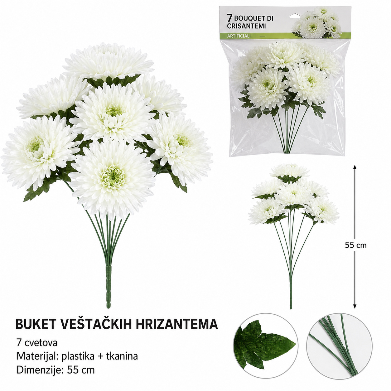 KMT Komada mala veštačka saksijska mali bela 711073