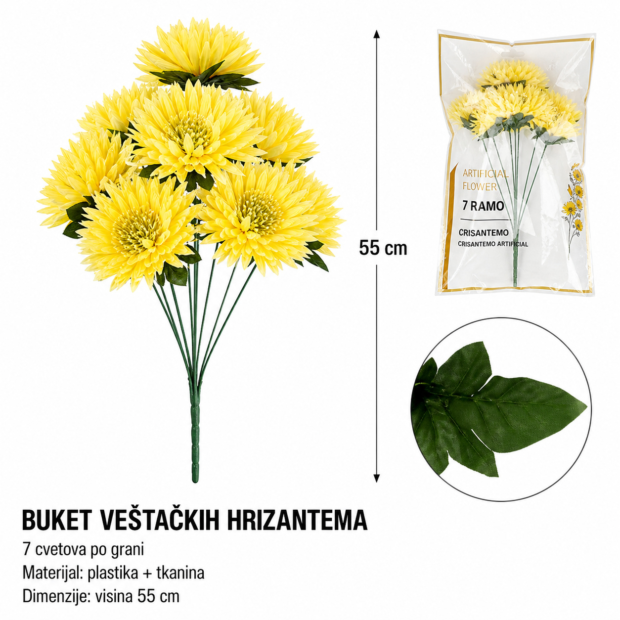 KMT Komada mala veštačka saksijska mali žuta 711075