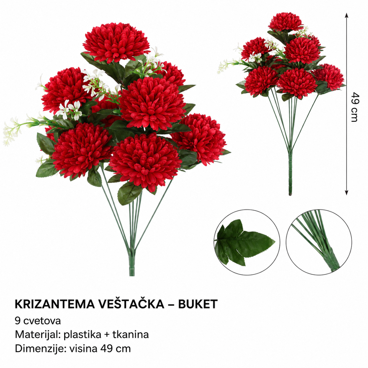 KMT 9 jednobojno ćebe žakard sa držač spirale protiv komaraca lopta crvena 711084