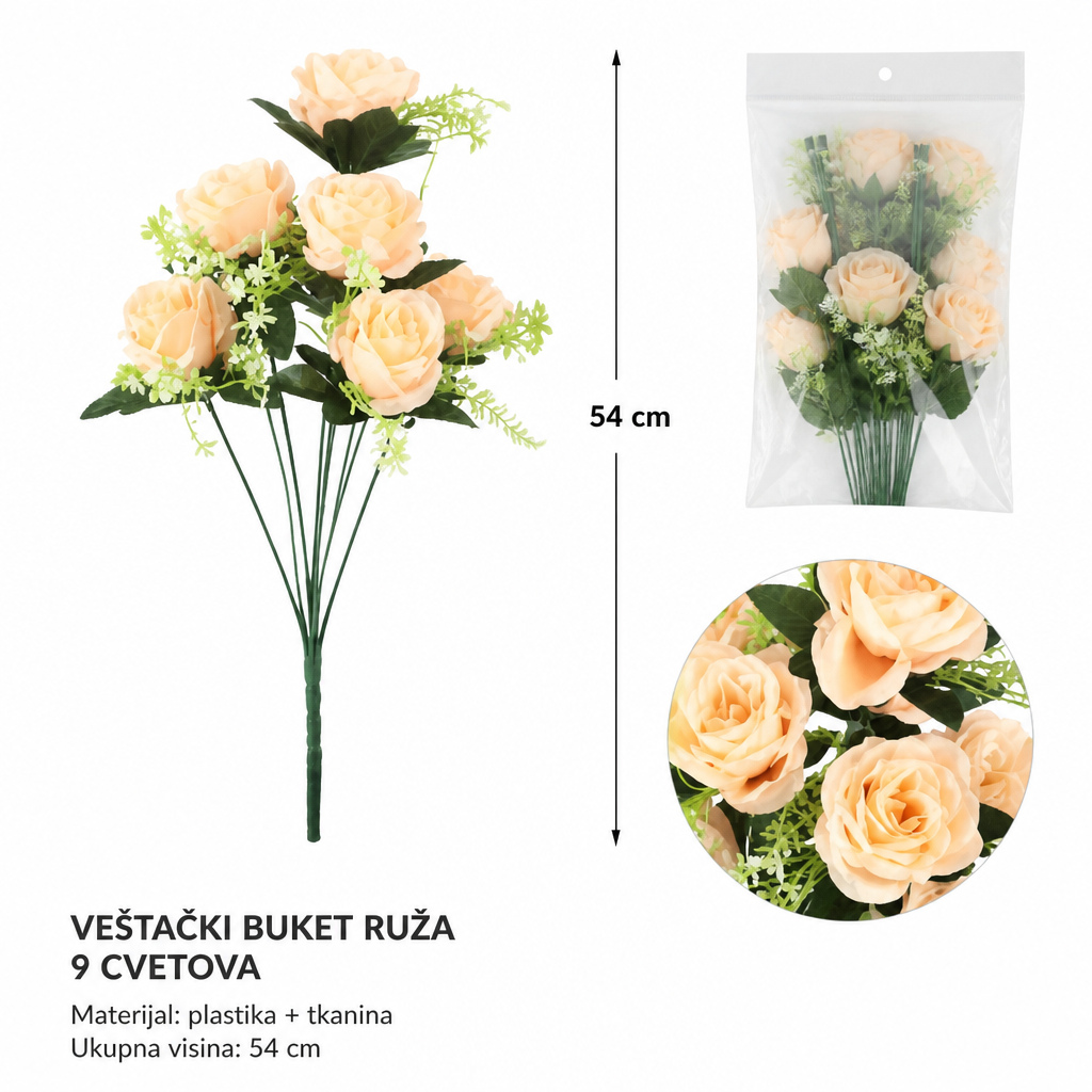 KMT 9 za božićni cvet sa štipaljkom roze 711098
