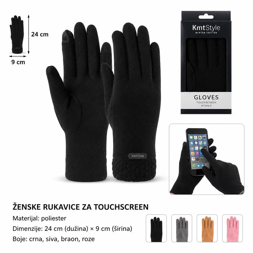 KMT Ženska flis rukavice predivo rukavice 7200534