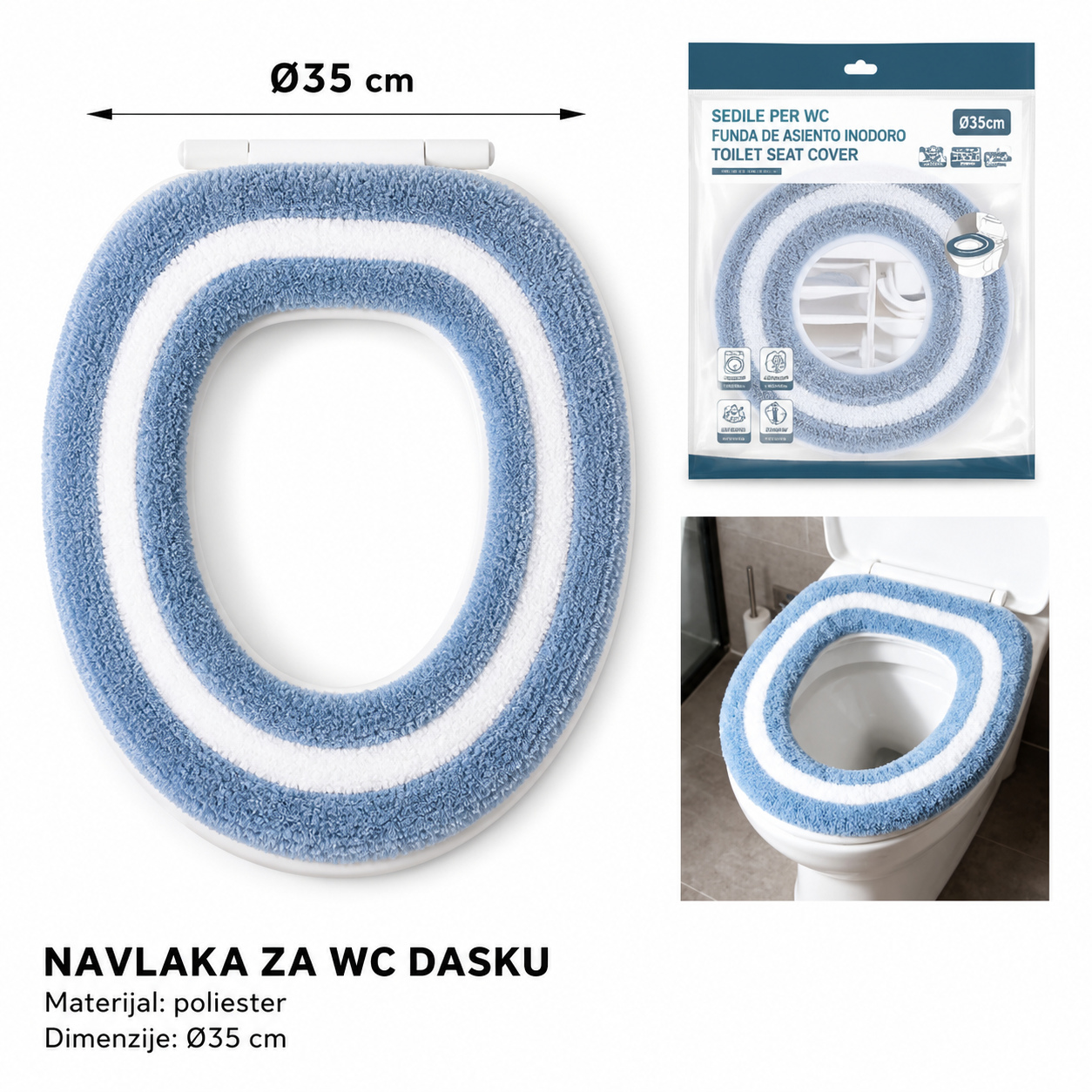KMT Wc daska O viseći ukras okrugli šareni 803780
